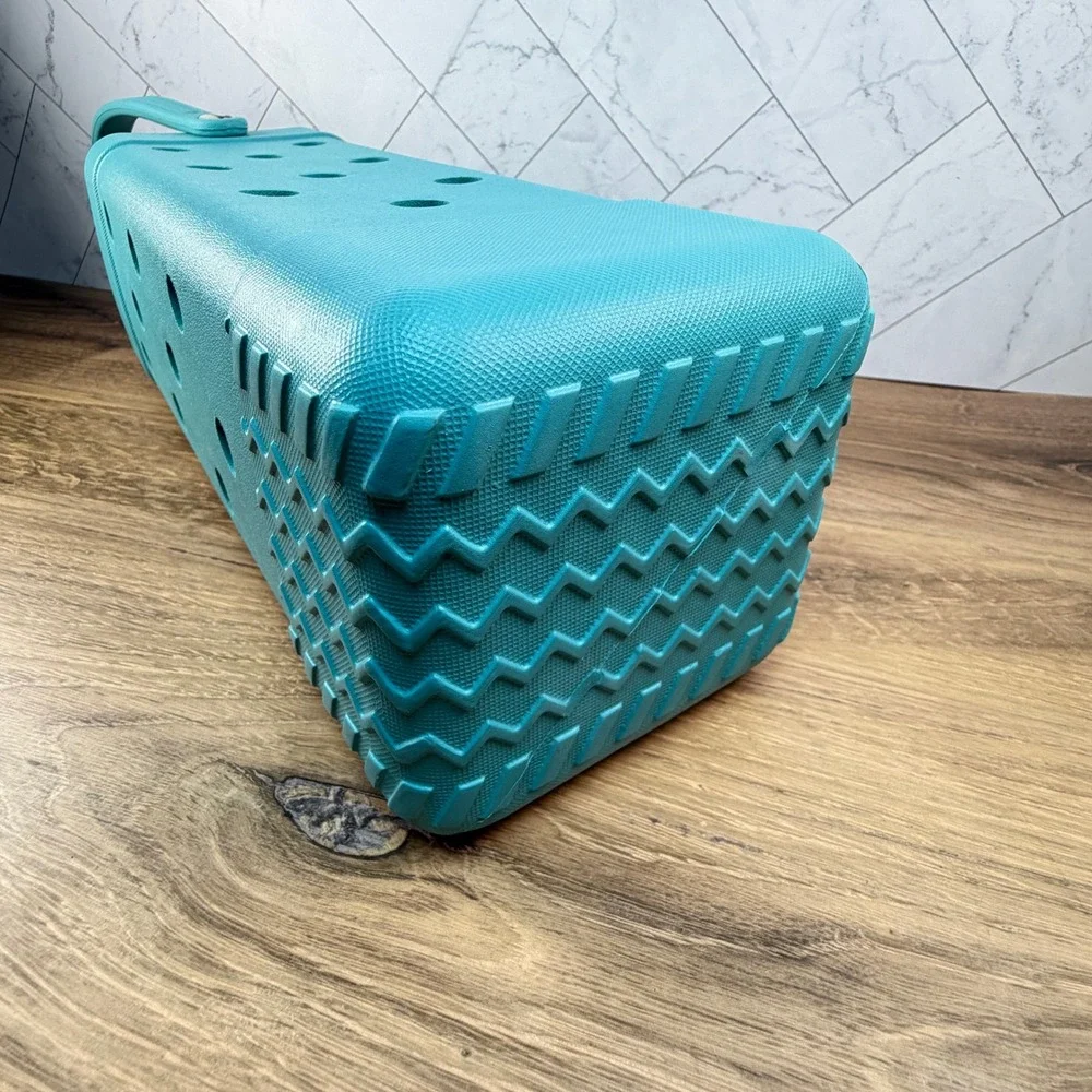 Bogg Bag BYO Wine Water Tote Bag Turquoise Blue EVA Waterproof Excellent